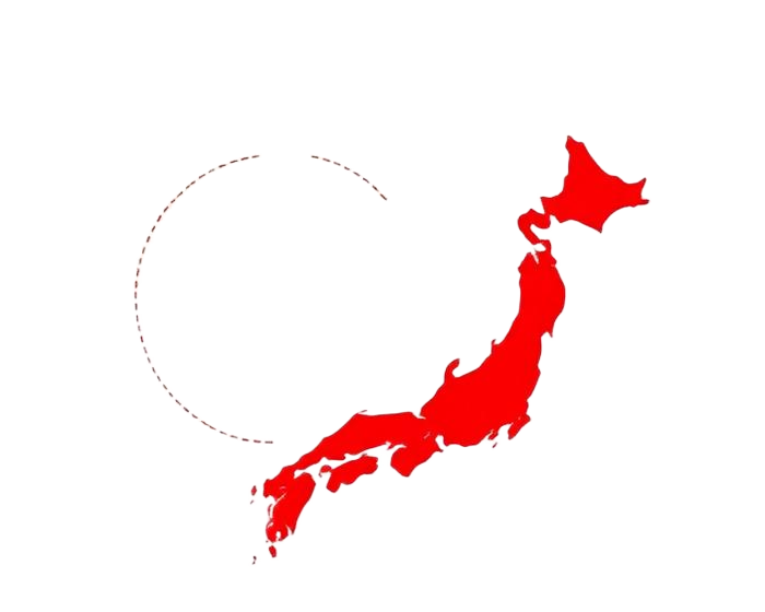 Abstract map of Japan connected to global markets