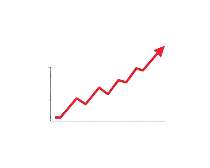 Minimal rising chart illustration